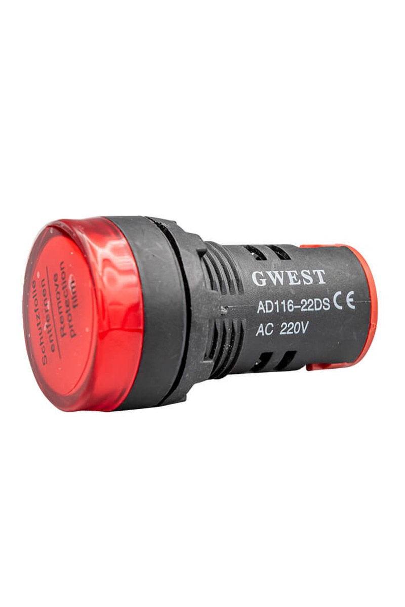 22mm Kırmızı 220V Sinyal Lambası