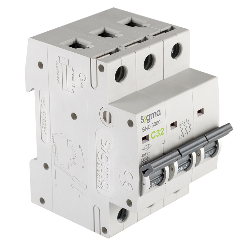 3X32A 3kA C Tip Otomatik Sigorta