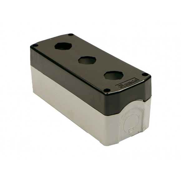 3'lü Buton Kutusu Siyah IP44
